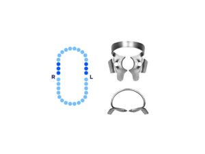 Upper Molars Rubber Dam Clamp #4 Flat Narrow Jaws – Pomee USA 712-130