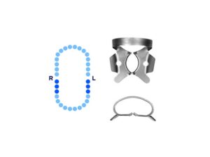 Lower Molars Rubber Dam Clamp #7A Slightly Reversed Festooned Jaws – Pomee USA 712-142
