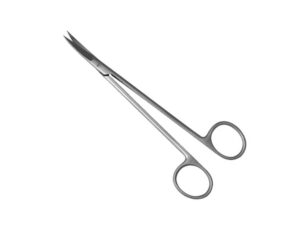 Kelly Scissor 6.25" Curved with 1 Serrated Blade – Pomee USA 712-235