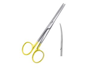 Mayo 5.5" Curved Gator-Edge Scissor with Carbide Inserted Blades – Pomee USA 762-1605